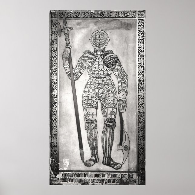 Affiche Plaque représentant l'armure de Jeanne d'Arc (Devant)