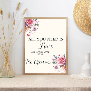 Affiche Plaques de barre de Fêtes des mariées modernes ros