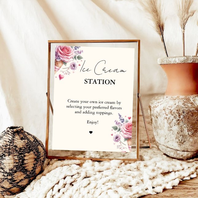 Affiche Plaques de barre de Fêtes des mariées modernes ros (Créateur téléchargé)