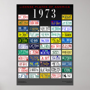 Affiche Plaques minéralogiques de l'affiche de l'Amérique