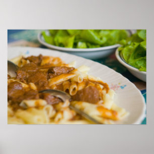 Affiche plat de pâtes, istria, Croatie, Europe orientale,