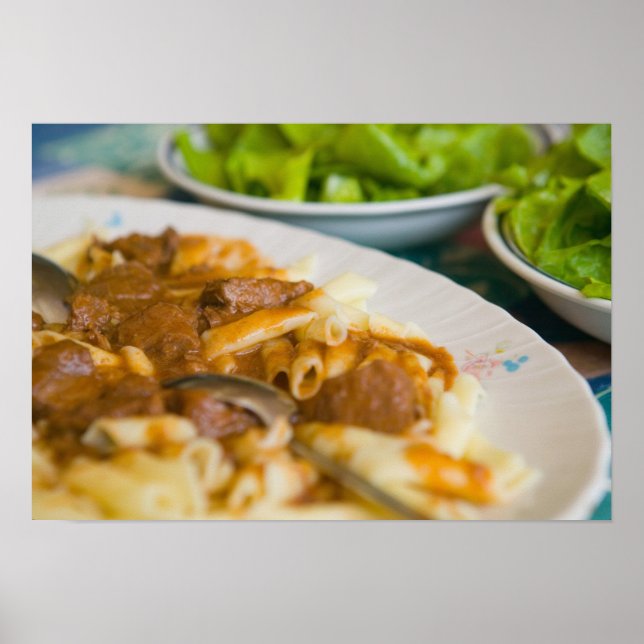 Affiche plat de pâtes, istria, Croatie, Europe orientale, (Devant)