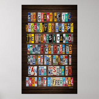 Affiche Plate-forme de licence de prière de sérénité Art