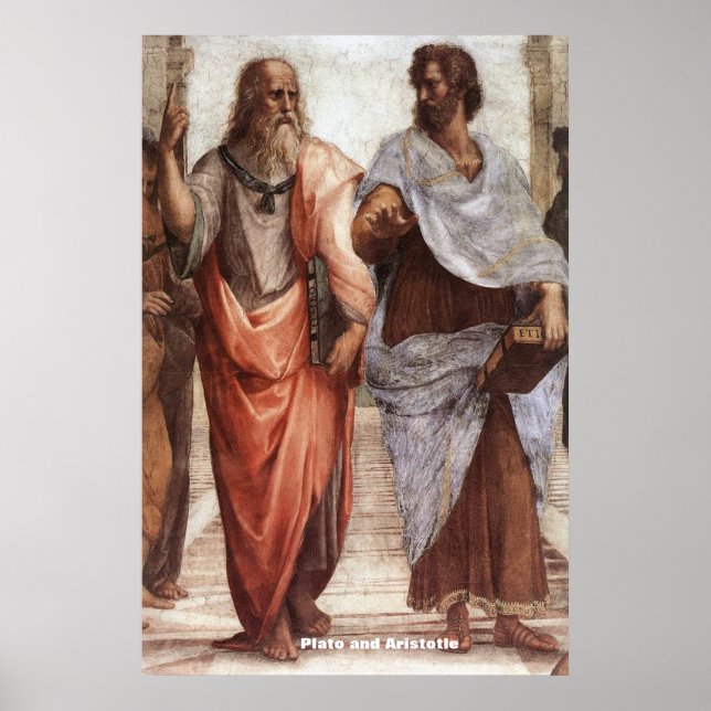 Affiche Platon et Aristote / Raphael's/ École d'Athènes (Devant)
