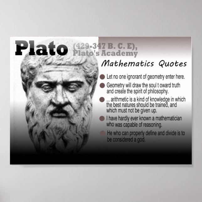 Affiche Platon mathématiques citations (Devant)