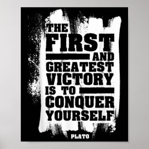 Affiche Platon stoïque pleine conscience Citation stoïcism