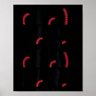 Affiche Play Hard Pray Hard Youth Boy Christian Baseball J