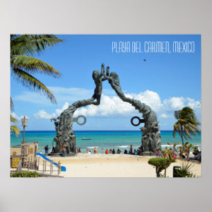 Affiche Playa del Carmen Riviera Maya Mexique Voyage