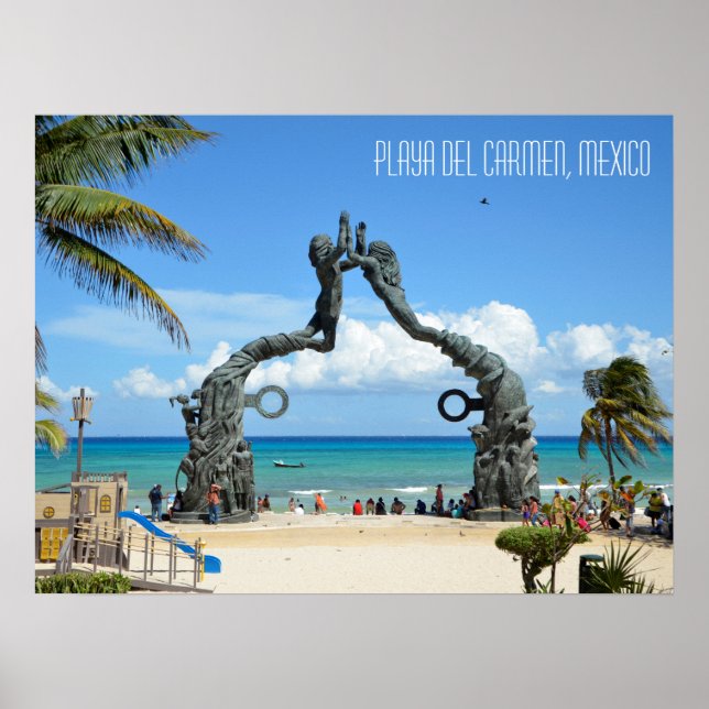 Affiche Playa del Carmen Riviera Maya Mexique Voyage (Devant)