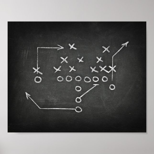 Affiche PLAYBOOK DE FOOTBALL Imprimer Décor sportif (Devant)