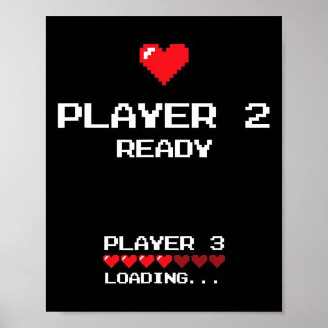 Affiche Player 2 Player 3 Loading - Retro Gaming -  (Devant)