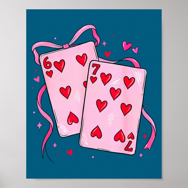 Affiche Playing Cards Valentine 6 7 Boys Girls Valentine S (Devant)