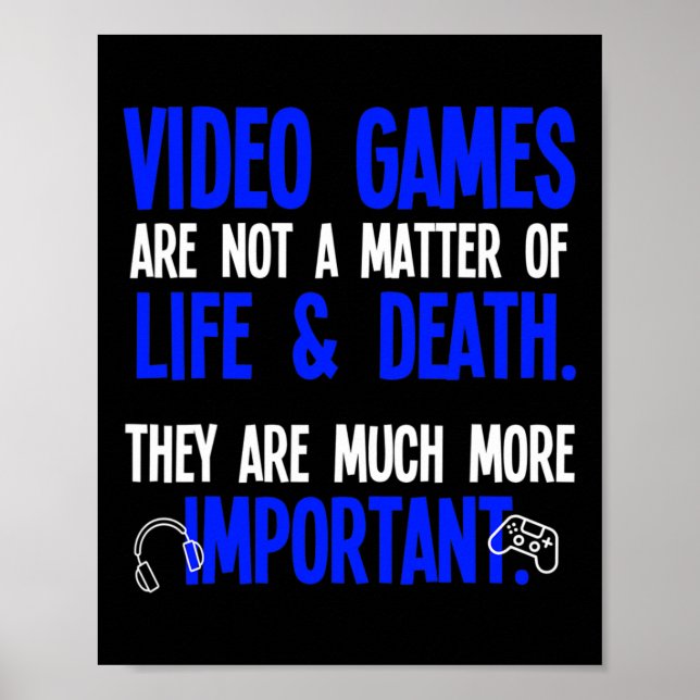 Affiche Playing Video Games Funny Pc Console Gamer Geek  (Devant)