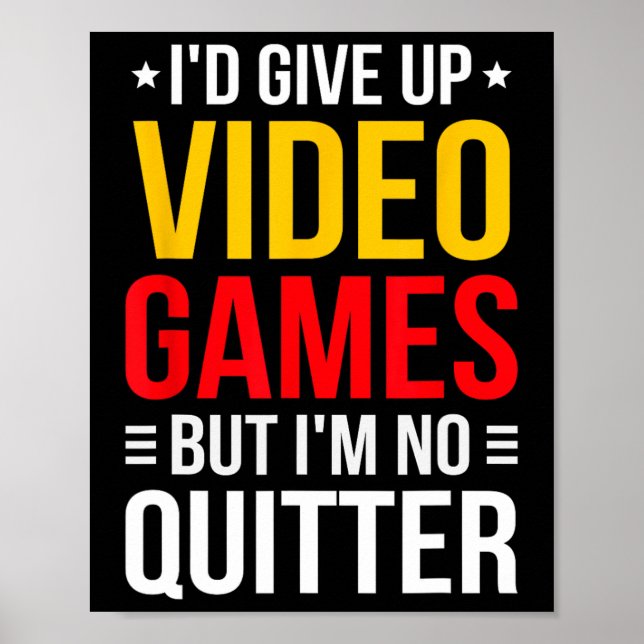 Affiche Playing Video Games - Video Gamer Meme - Funny Vid (Devant)