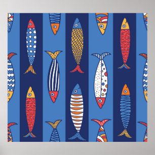 Affiche Playtime aquatique : Imaginaire de poisson pour en