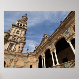 Affiche Plaza de Espana, Seville, Andalusia, Spain