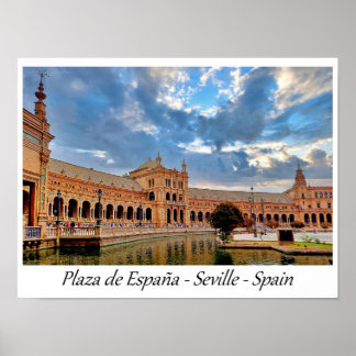 Affiche Plaza de España Séville Espagne Europe