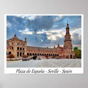 Affiche Plaza de España Séville Espagne Europe