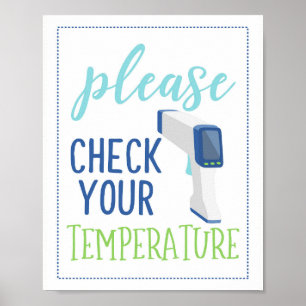 Affiche Please Check your Temperature