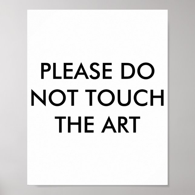 Affiche Please Do Not Touch The Art  (Devant)