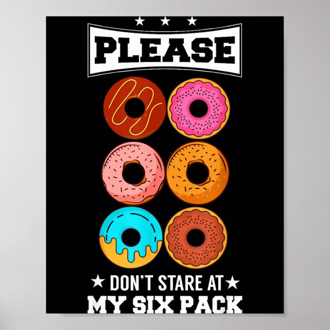 Affiche Please Don't Stare At My Six Pack Donut  (Devant)