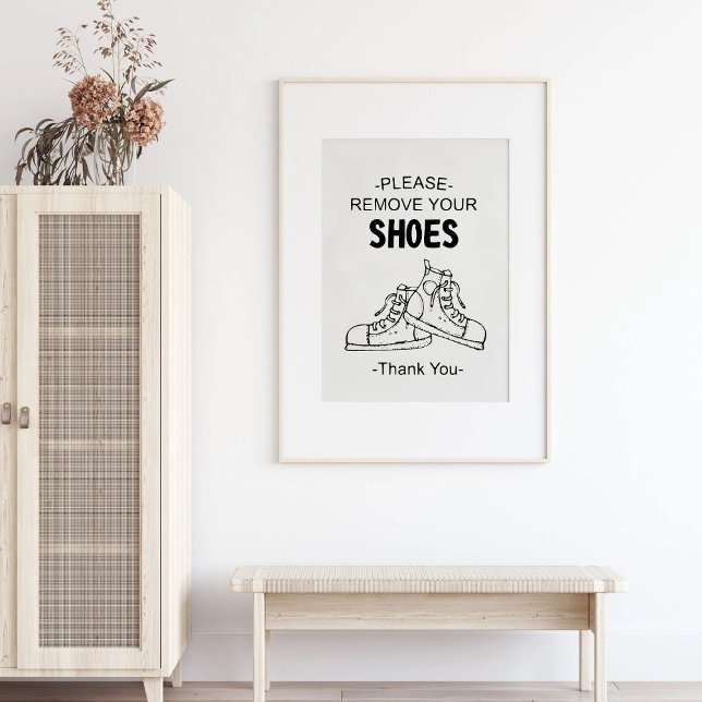 Affiche Please Remove Your Shoes Graphic Illustrated  (Please Remove Your Shoes Graphic Illustrated Poster)