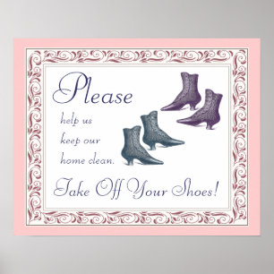 Affiche Please Take Off Your Shoes