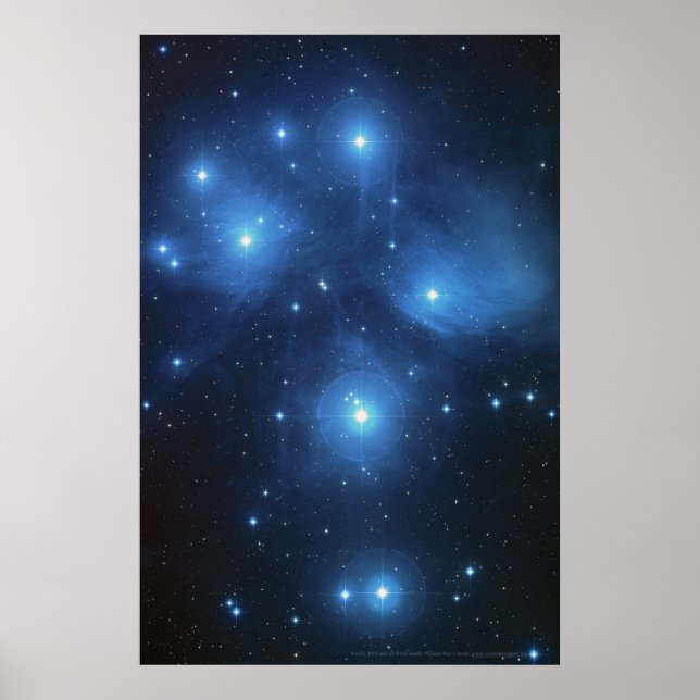 Affiche Pleiades Star Cluster 18x12 (16x11) (Devant)