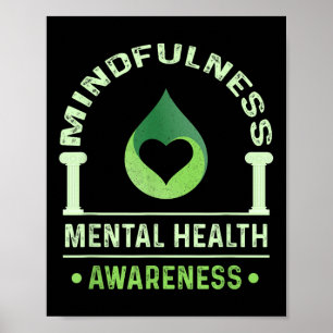 Affiche Pleine conscience Santé mentale Sensibilisation à 