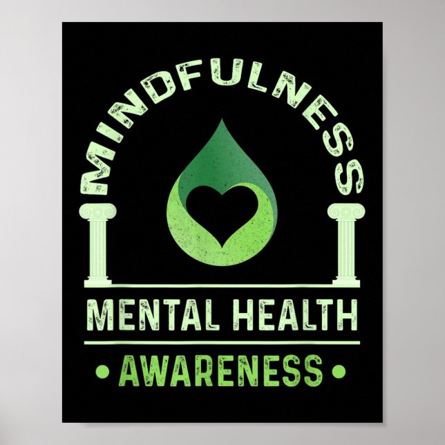 Affiche Pleine conscience Santé mentale Sensibilisation à  (Devant)