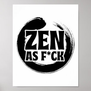 Affiche Pleine Conscience Zen Comme Fck Paix Intérieure Mé