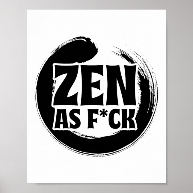 Affiche Pleine Conscience Zen Comme Fck Paix Intérieure Mé (Devant)