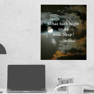 Affiche Pleine lune avec citation nocturne Nightshift