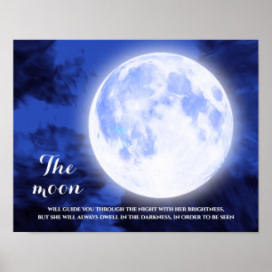 Affiche Pleine lune Blue Sky Inspiration