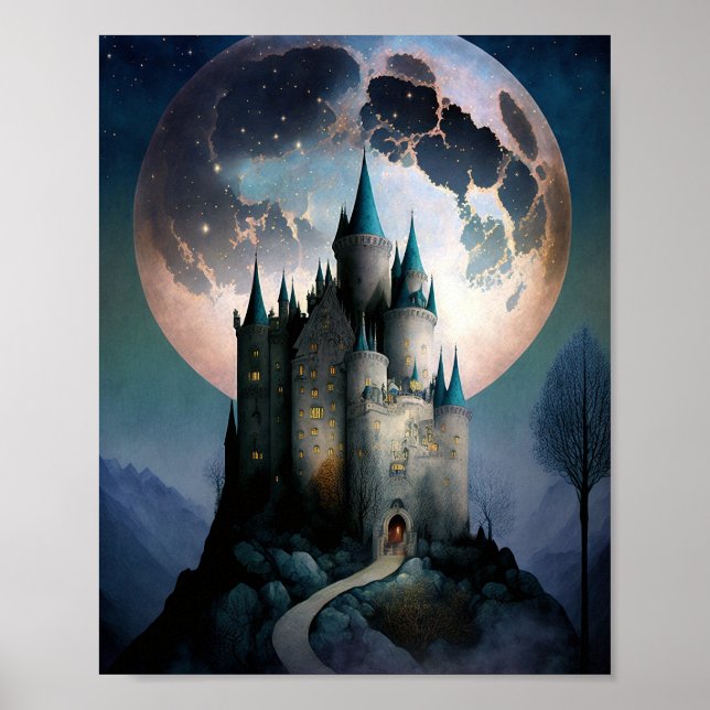 Affiche Pleine lune du château d'Imaginaire magique (Devant)