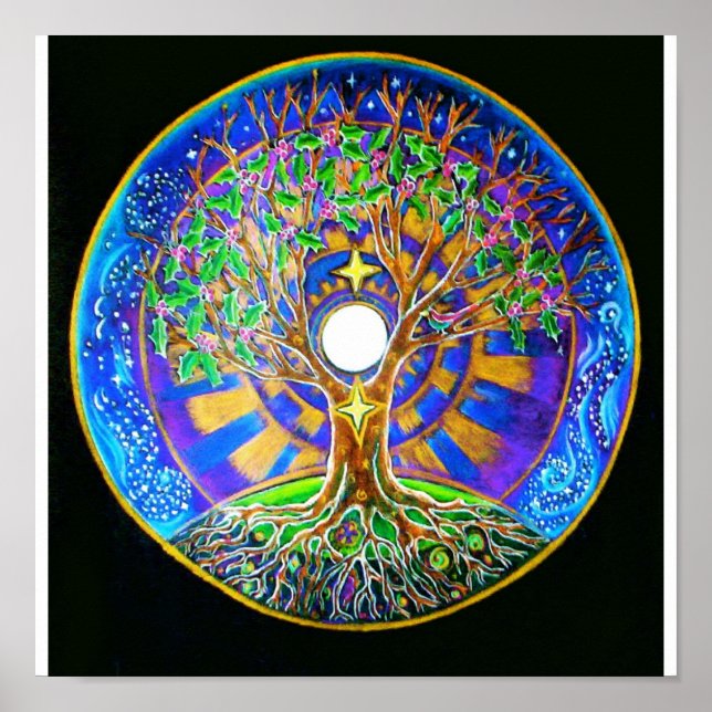 Affiche Pleine lune Mandala (Devant)