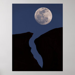 Affiche Pleine lune   Monument Valley, Arizona