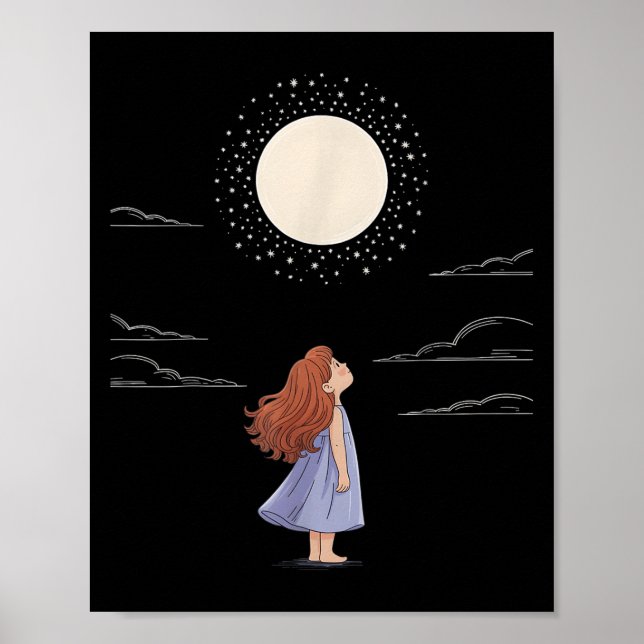 Affiche Pleine lune Sentiments Design Astrologie Zodiac Sp (Devant)