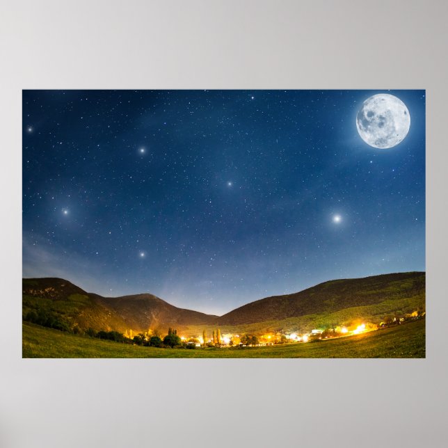 Affiche Pleine lune Soirée d'été (Devant)