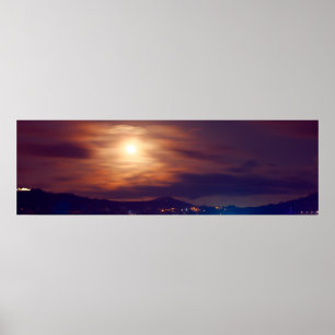 Affiche Pleine lune sur Franklin, Tennessee