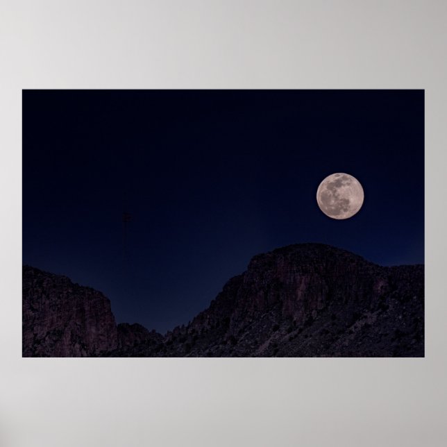 AFFICHE PLEINE LUNE SUR LA MONTAGNE (Devant)