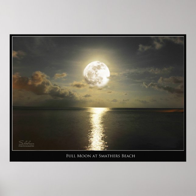 AFFICHE PLEINE LUNE SUR LA PLAGE DE SMATHERS (Devant)