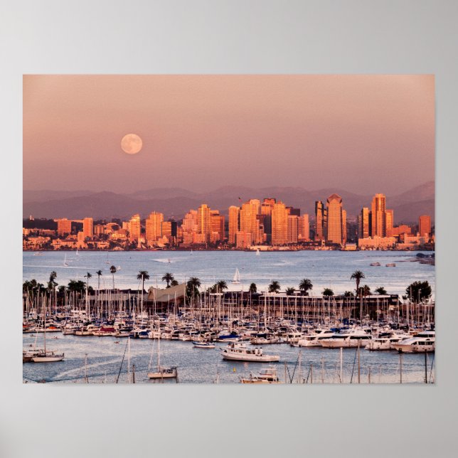 Affiche Pleine lune sur San Diego (Devant)