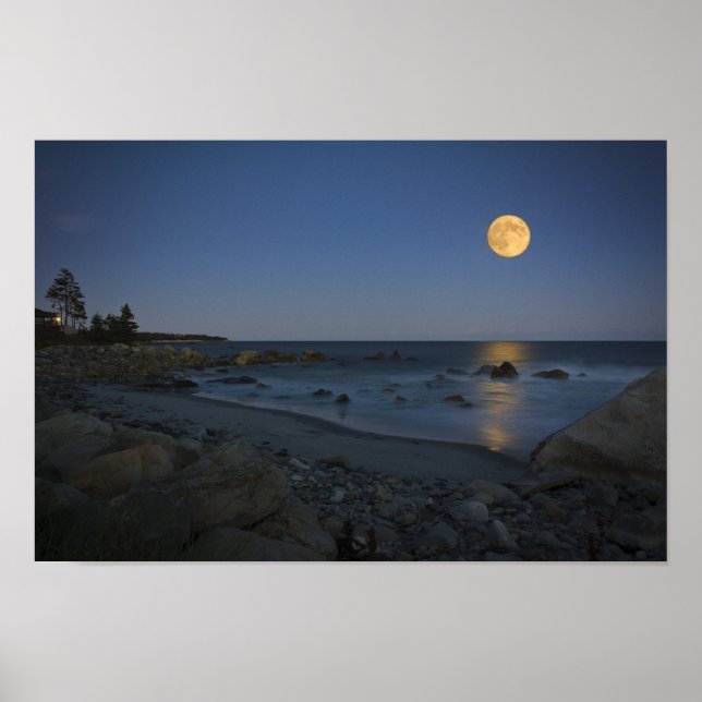 Affiche Pleine lune sur White Point (Devant)