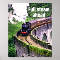 Pleine vapeur devant Train Locomotive sur Pont