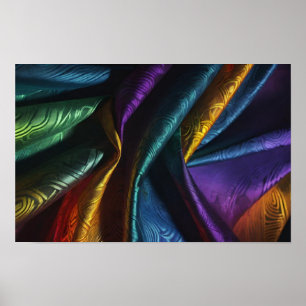 Affiche Pliages de structure multicolores