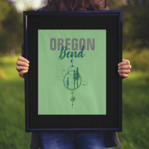 Affiche Plier l'Oregon Planètes et arbres géométriques