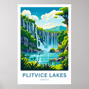 Affiche Plitvice lakes Croatie Travel Print