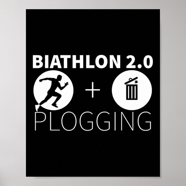 Affiche Plogging Biathlon 2.0 Jogging Et Pr De l'environne (Devant)