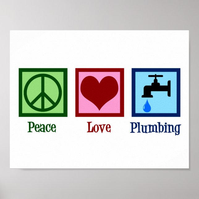 Affiche Plomberie Amour Paix (Devant)